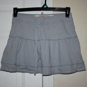 Hollister Short Grey Lace Ruffle Skirt Sz Small